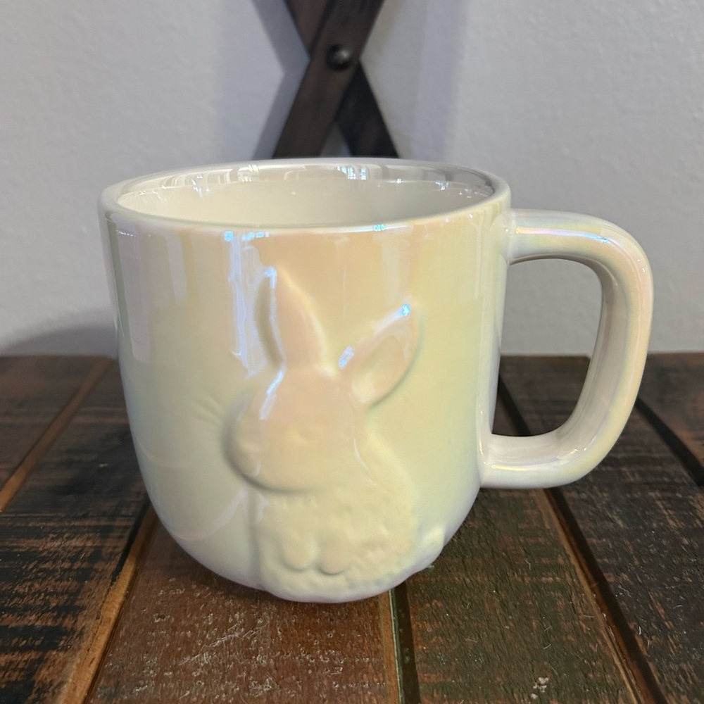 Target Bullseye Playground White Iridescent Bunny Mug Spring Easter 2025 NEW
